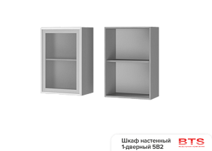 5В2 Шкаф настенный 1-дверный со стеклом Монро