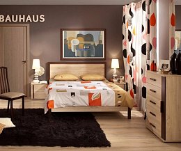 Кровать с матрасом Bauhaus и Smart Askona 180х200, сонома