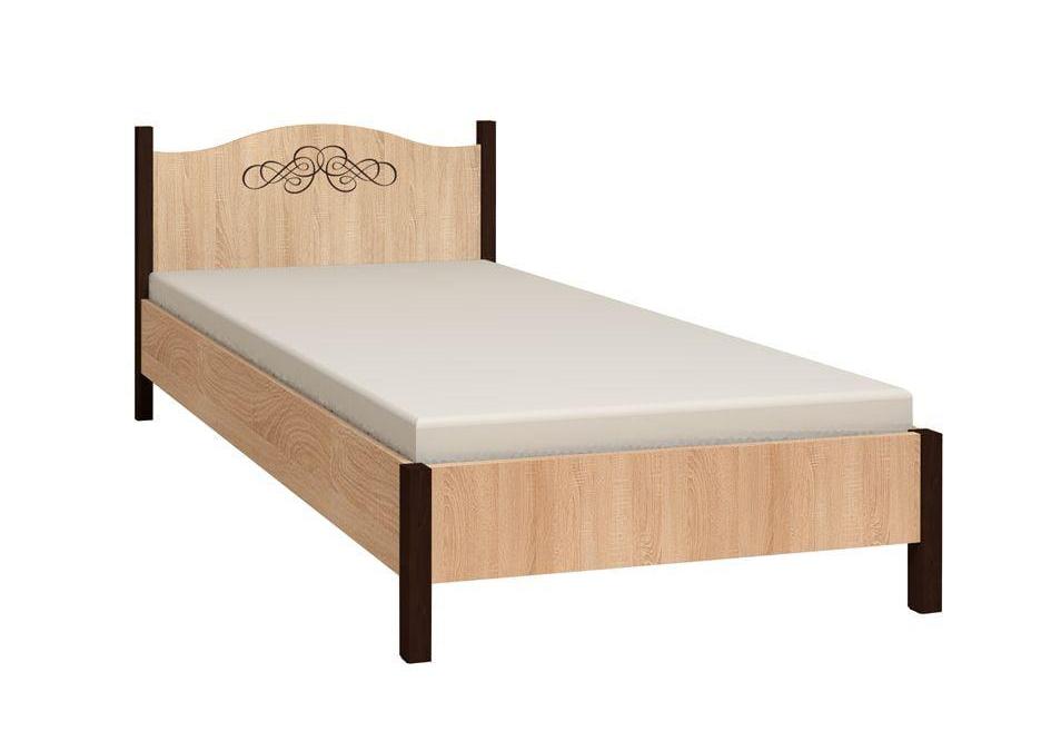 Кровать с матрасом Adele и Smart Askona 90х200, сонома