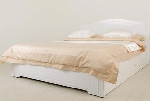Кровать c матрасом Виктория и Status Askona 160х200, белый глянец
