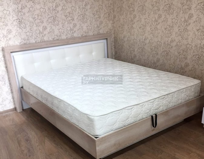 Кровать Люмен  каркас, дуб сакраменто/белый, 160х200