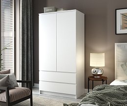 Шкаф 2-х дверный (мод 900.1), белый