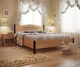 Кровать c матрасом Adele и Smart Askona 160х200, сонома