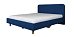 Кровать со стяжкой пуговицы Легато синяя велюр 180х200