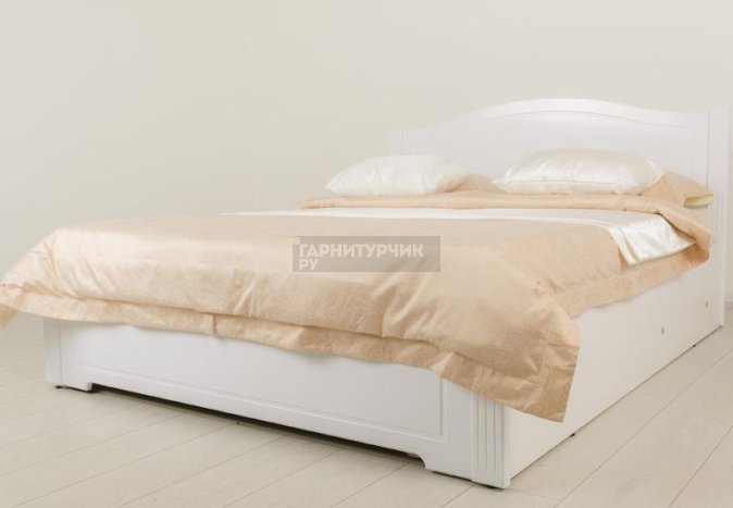Кровать с матрасом Виктория и Forma Askona 180х200, белый глянец