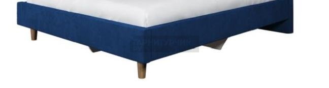 Кровать Легато  со стяжкой пуговицы, серая, велюр, 140х200
