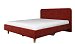 Кровать Легато  со стяжкой 3 пуговицы, красная, велюр, 160х200