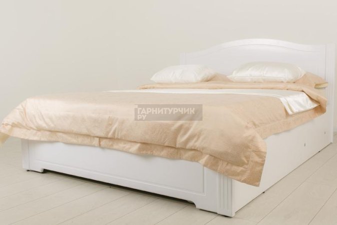 Кровать с матрасом Виктория и Status Askona 180х200, белый глянец