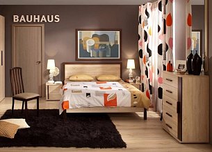 Кровать с матрасом Bauhaus и Smart Askona 180х200, сонома