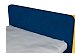 Кровать Легато синяя, велюр, 160х200